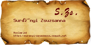 Surányi Zsuzsanna névjegykártya