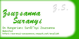 zsuzsanna suranyi business card